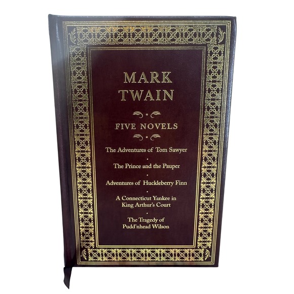 Canterbury Classics Other - Mark Twain Five Novels Canterbury Classics Gilded Leather Bound Burgundy Gold